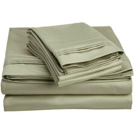 IMPRESSIONS BY LUXOR TREASURES Egyptian Cotton 1500 Thread Count Solid Sheet Set King-Sage 1500KGSH SLSG